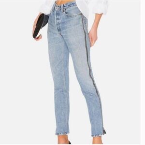 RE/DONE x Levi’s full zipper straight leg jeans